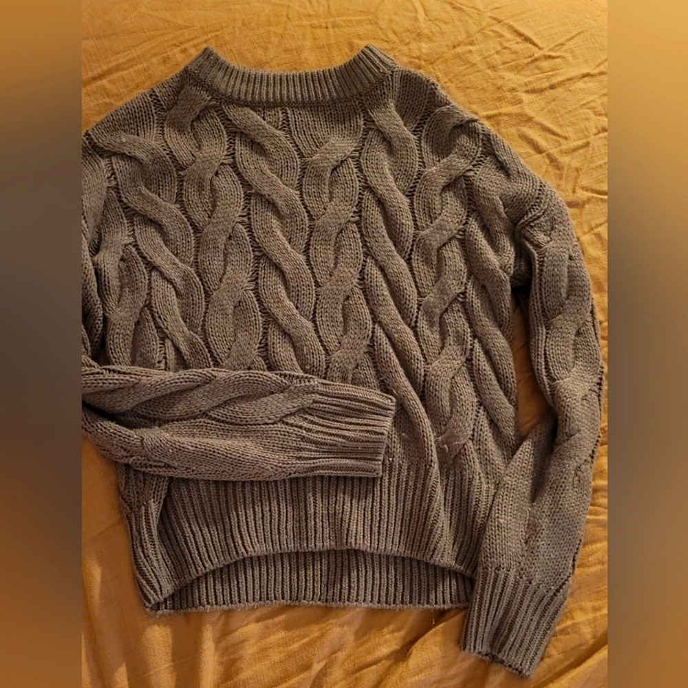 Brown crop sweater